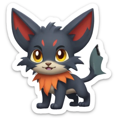 Torracat-Zoroark-Litten-Zorua-bat-cat full body sticker