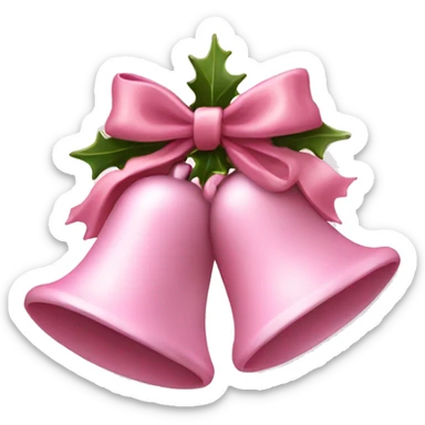 Light pink Christmas bells sticker