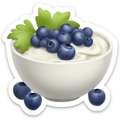 yoghurt bowl with grapes and blueberries sticker