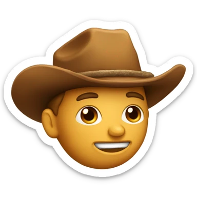 Nugget avec un visage et un hapeau de cow-boy  sticker