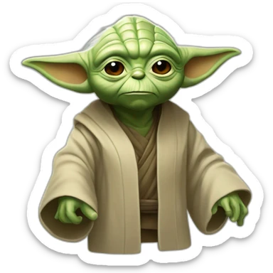 Yoda qui fait un clin d’œil  sticker