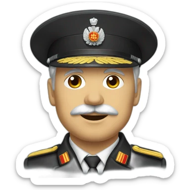 commandant allemand sticker