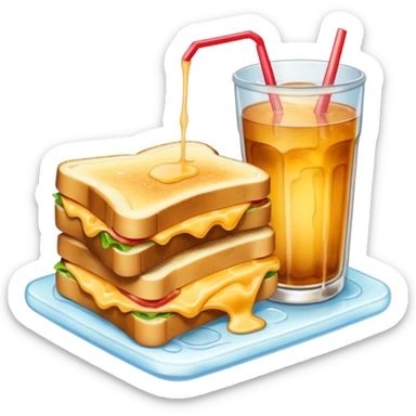sandwiche and drink sticker