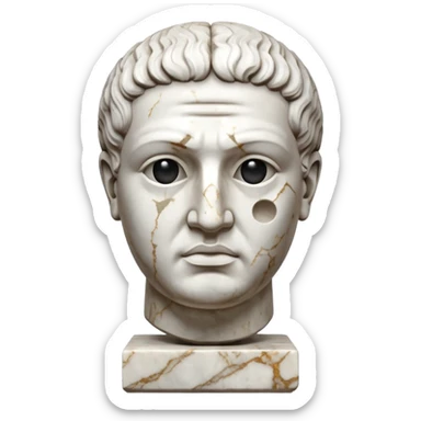 ancient greece marble sculpture head sticker