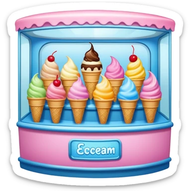 ice cream store cute sticker