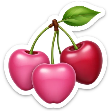Pink cherries sticker