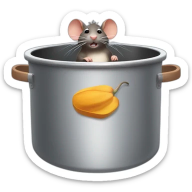 ratatouille rat in a cooking pot sticker