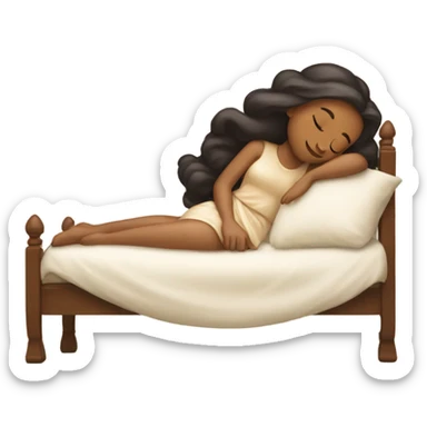 Medium tone princess asleep sticker