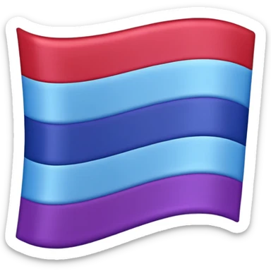 flag with these 3 colors 🟥🟪🟦 sticker