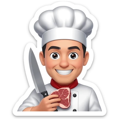 Make a emoji of the youtuber steak only head sticker