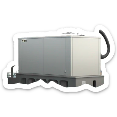 A shore power unit should depict a large, industrial-grade electrical plug with thick cables connecting to a power box or grid station. Next to the plug, there could be a ship icon or outline, symbolizing the connection to a docked vessel.  sticker