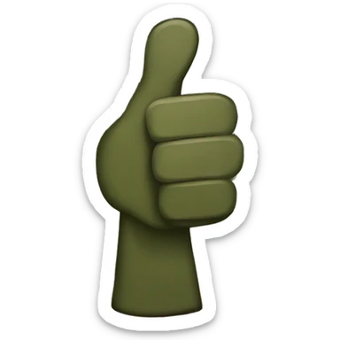 Military camo thumbs up sticker