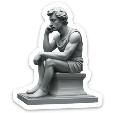 Thinker Statue sticker