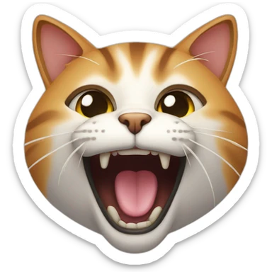 cat-with-open-mouth sticker