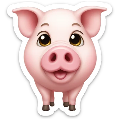 pig with heart eyes sticker