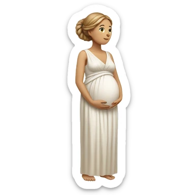 white ancient greek woman pregnant sticker