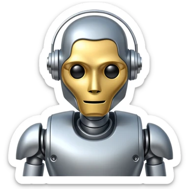 Robot Maestro musician sticker