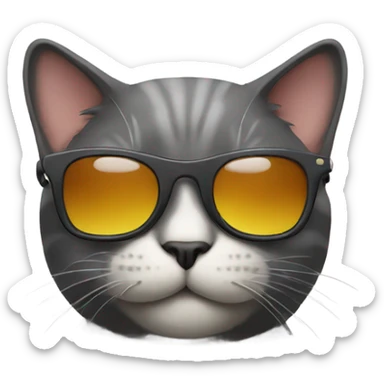 Cat with sunglasses sticker