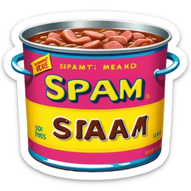 pop art SPAM meat slop advertisement warhol landscape  sticker