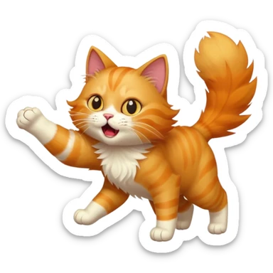 cat attack 12345 sticker