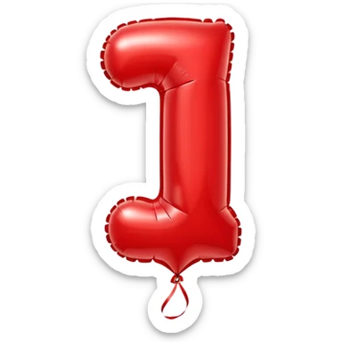 Number 1 balloon sticker