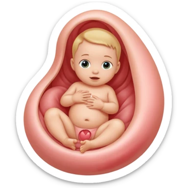baby in womb  sticker