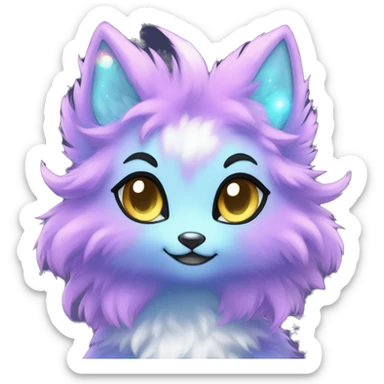 Shiny Fluffy Anthro Sona Nebula Fakemon sticker