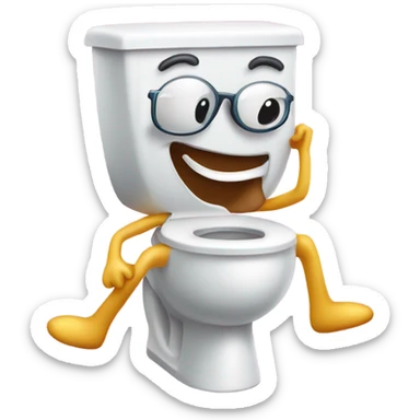 A skibidi toilet sticker