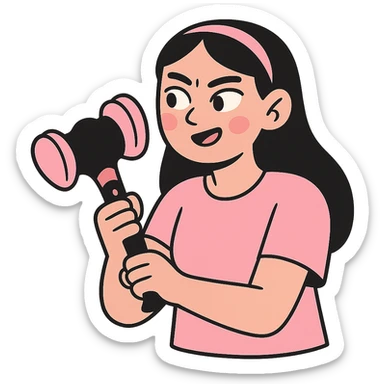 BLACKPINK-inspired gothic lightstick, no hearts, soft and expressive, black and pink, pastel toon style sticker