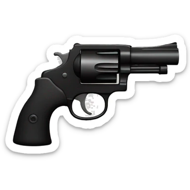 A black revolver  sticker