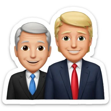 Reenact the iconic Epstein and trump picture with these two faces sticker