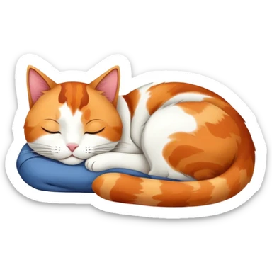 Cat sleeping sticker