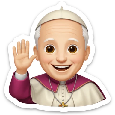Pope Leo  laughing sticker