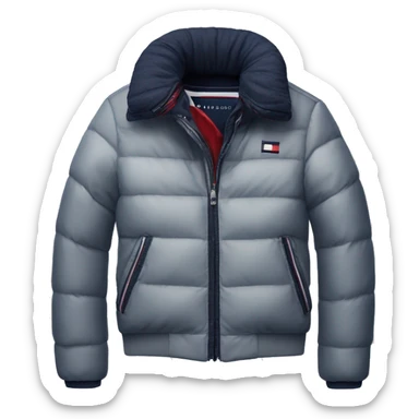 photorealistic tommy hilfiger winter jacket sticker
