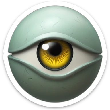 3d sphere with a cartoon Witch skin texture with Eye of Horus sticker