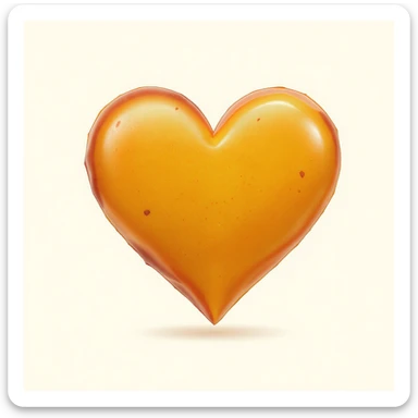 food heart emoji, shiny, no background sticker