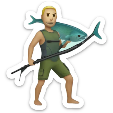 Spearfishing sticker