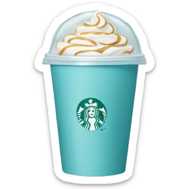Light blue Starbucks cup sticker