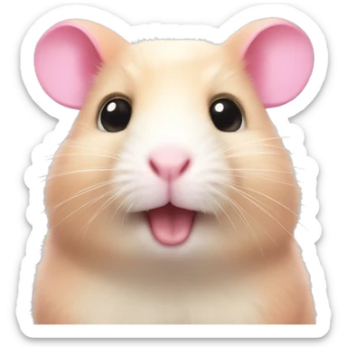 pink hamster sticker