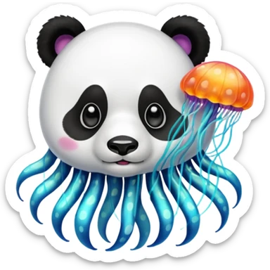 Una medusa y un panda sticker