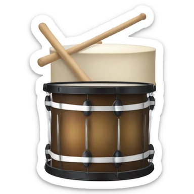 Drum with a moustae sticker