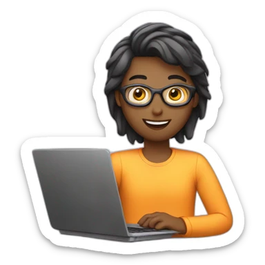 video editor with laptop sticker