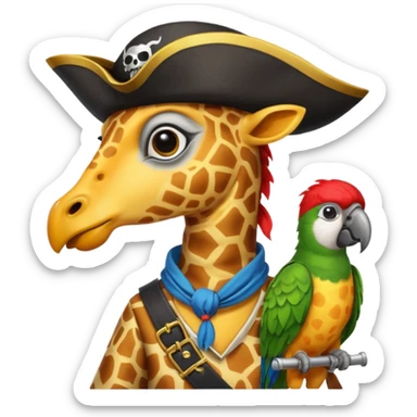 Jirafa pirata sticker