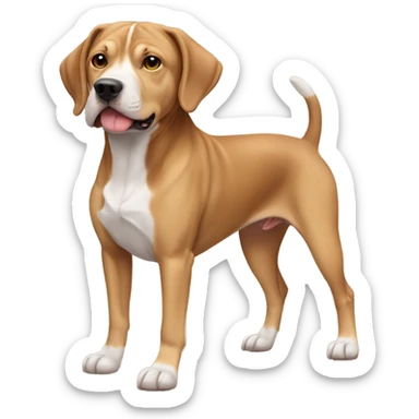 Beagle lab Pitbull tan and brown and black  sticker