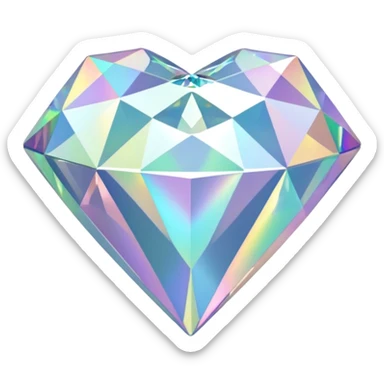 bow shaped 56-carat iridescent diamond sticker