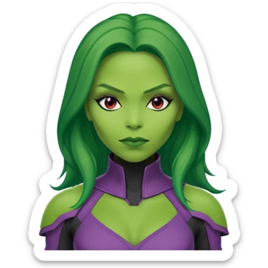 gamora from Guardians of the Galaxy movie sticker
