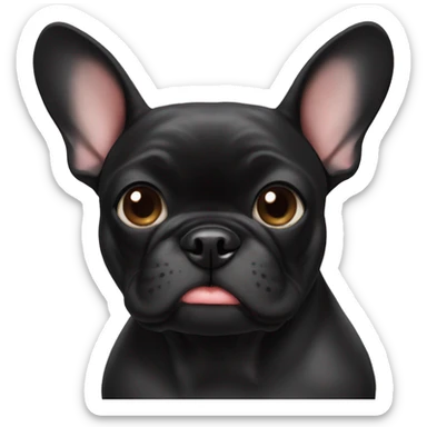 black frenchie sticker