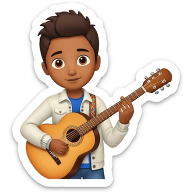 Miguel boy with guitar from Coco sticker
