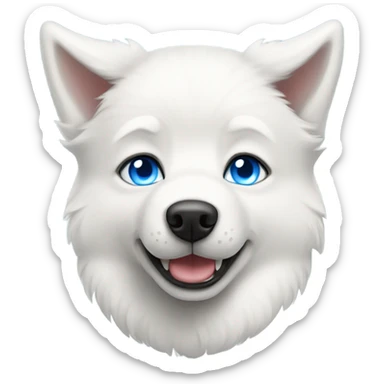 White snow husky  sticker