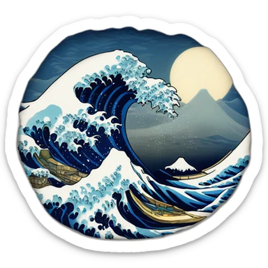 the great wave off kanagawa sticker
